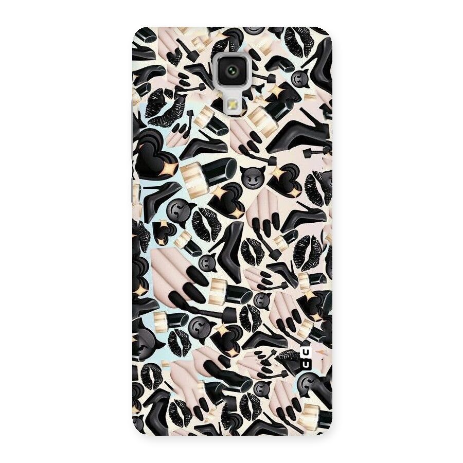 All Black Love Back Case for Xiaomi Mi 4