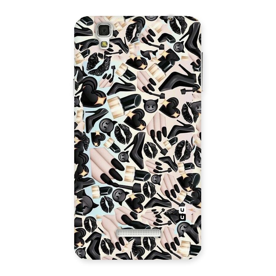 All Black Love Back Case for YU Yureka Plus