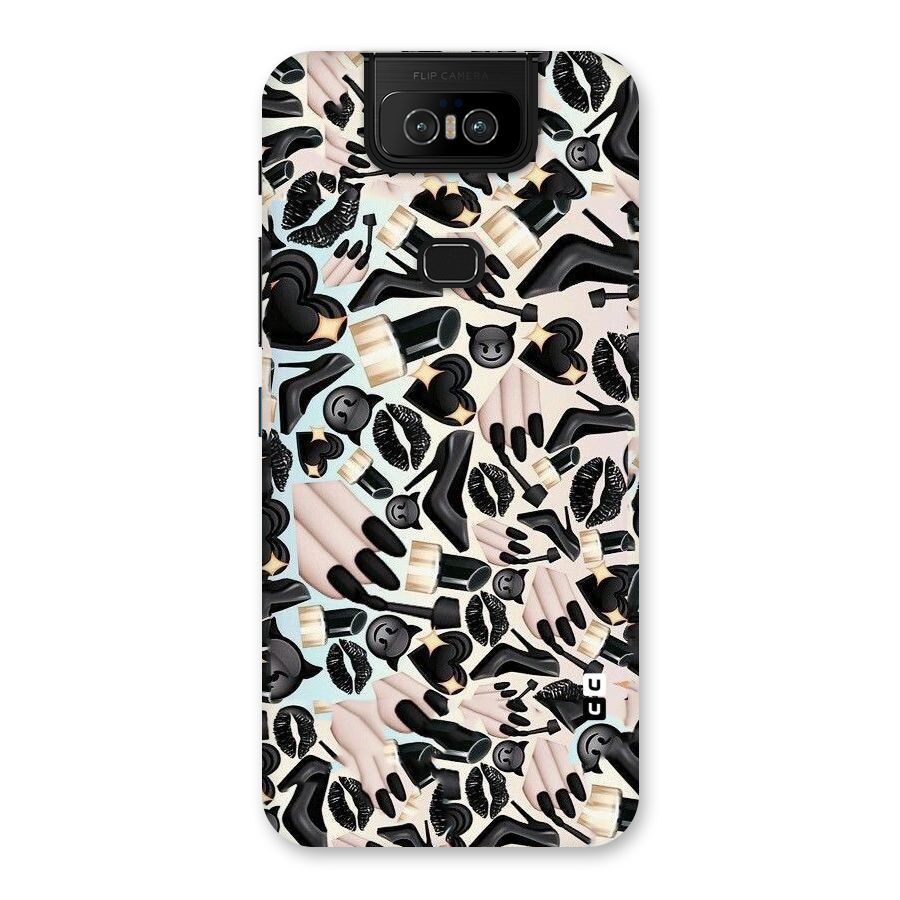 All Black Love Back Case for Zenfone 6z