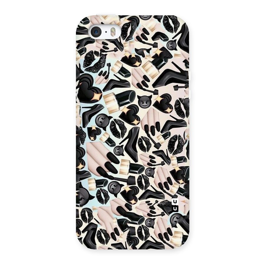 All Black Love Back Case for iPhone SE