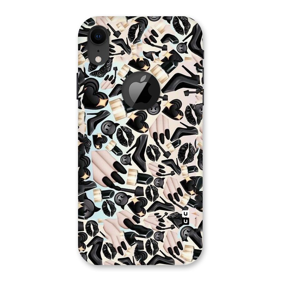 All Black Love Back Case for iPhone XR Logo Cut