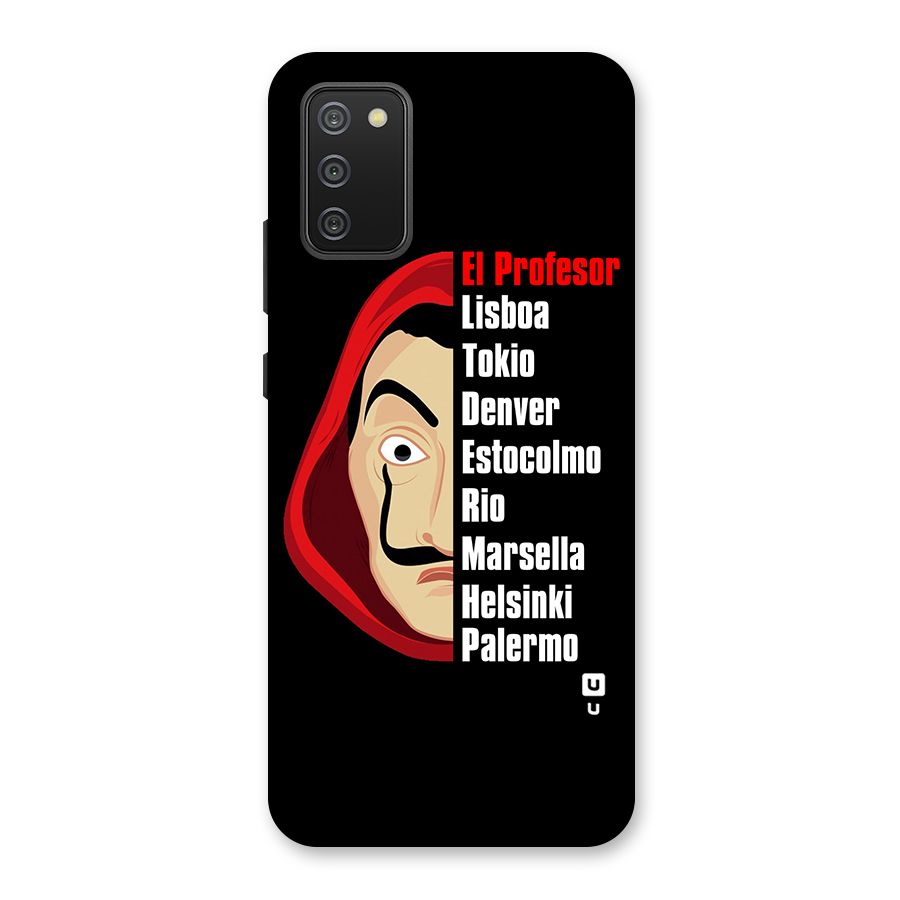 All Members Money Heist Back Case for Galaxy M02s