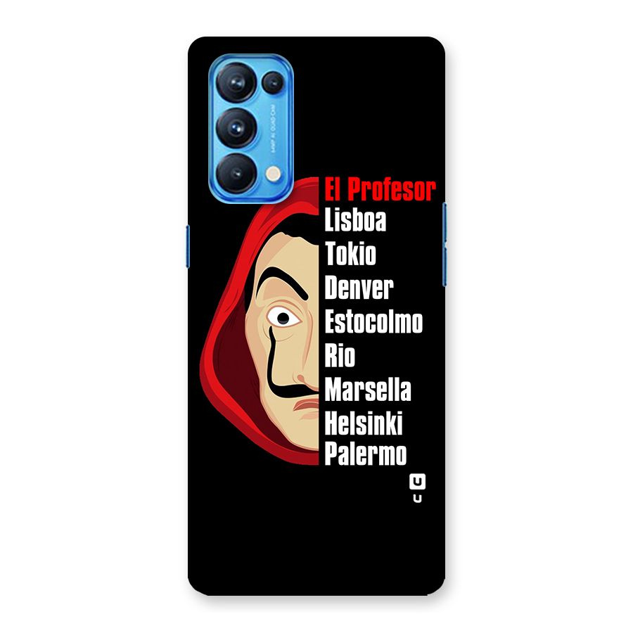 All Members Money Heist Back Case for Oppo Reno5 Pro 5G
