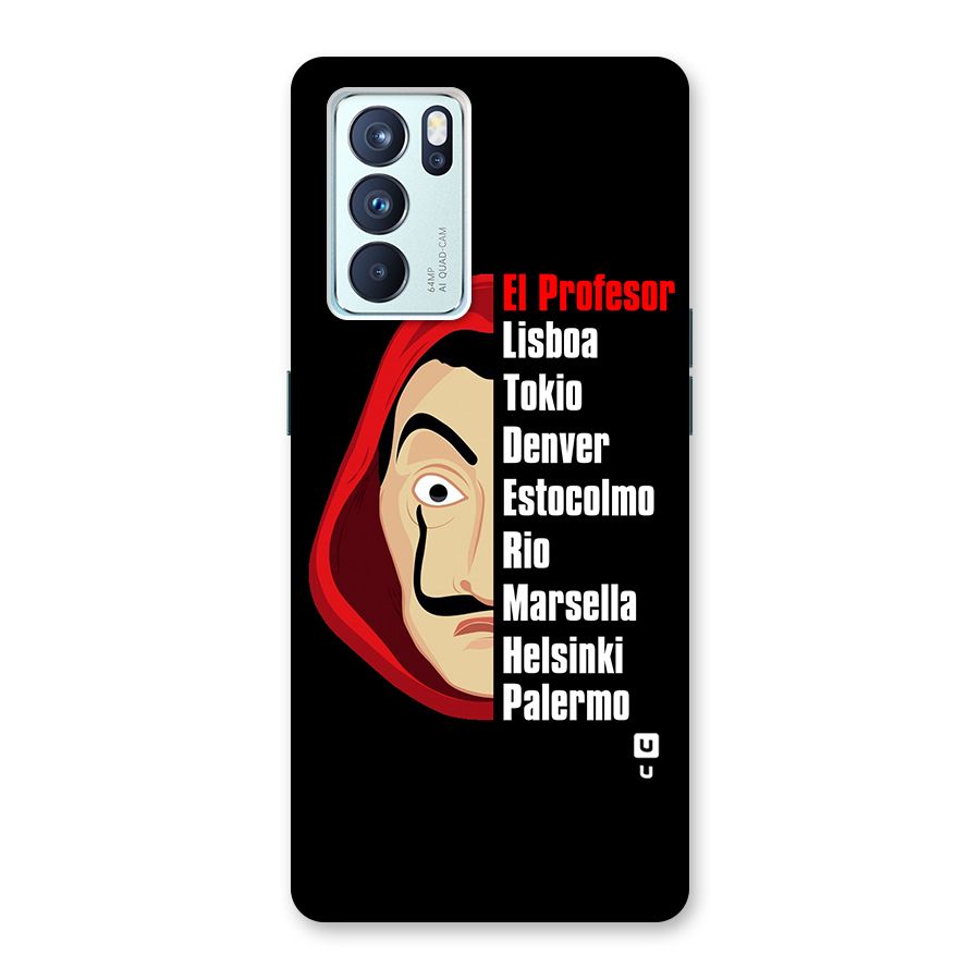 All Members Money Heist Back Case for Oppo Reno6 Pro 5G