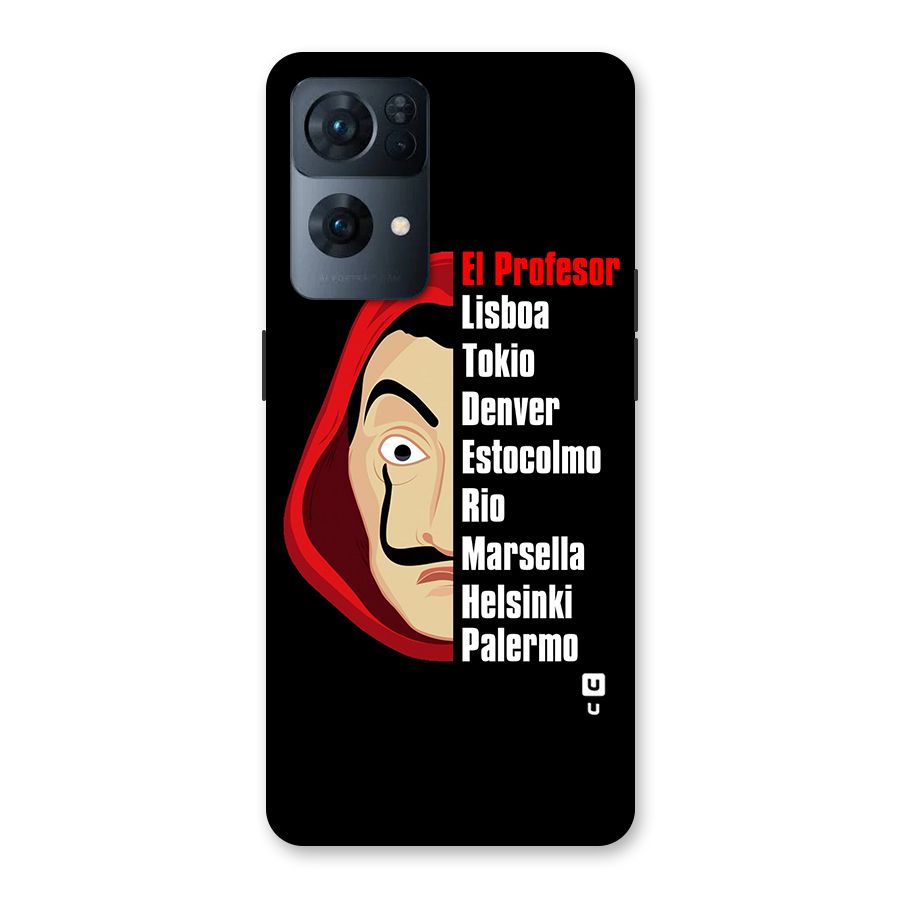 All Members Money Heist Back Case for Oppo Reno7 Pro 5G