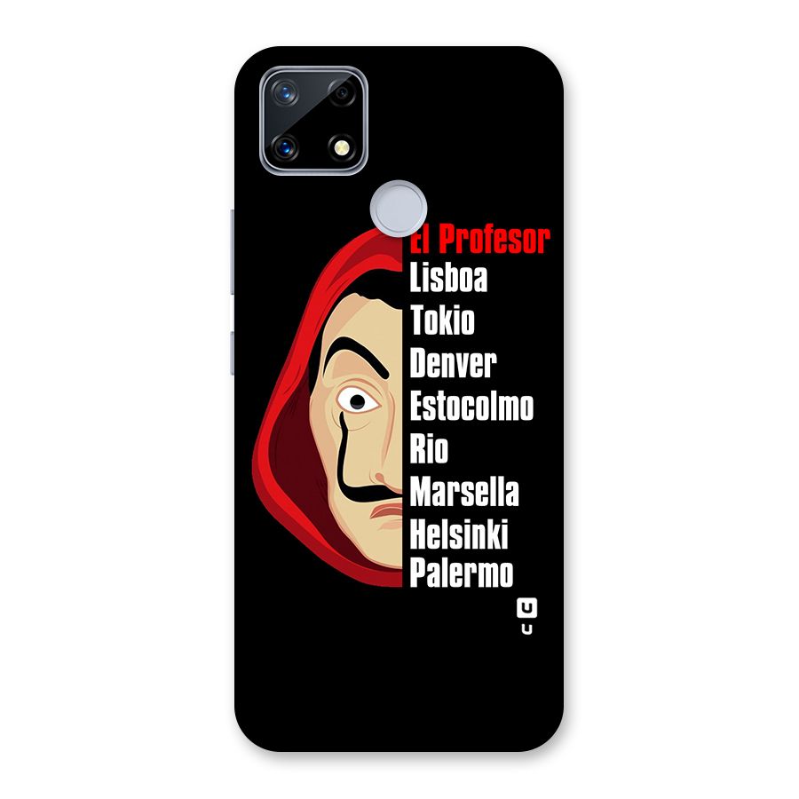 All Members Money Heist Back Case for Realme Narzo 20