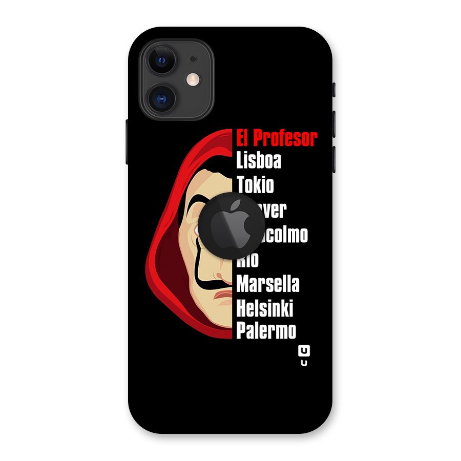 All Members Money Heist Back Case for iPhone 11 Logo Cut