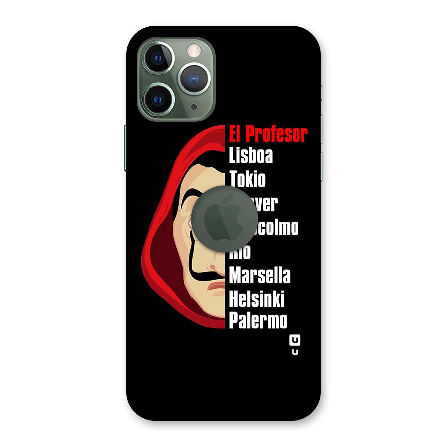 All Members Money Heist Back Case for iPhone 11 Pro Logo  Cut