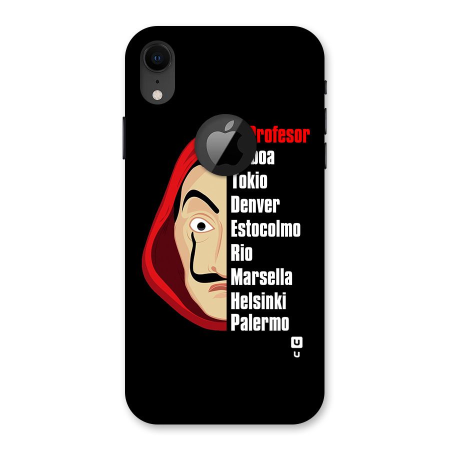 All Members Money Heist Back Case for iPhone XR Logo Cut
