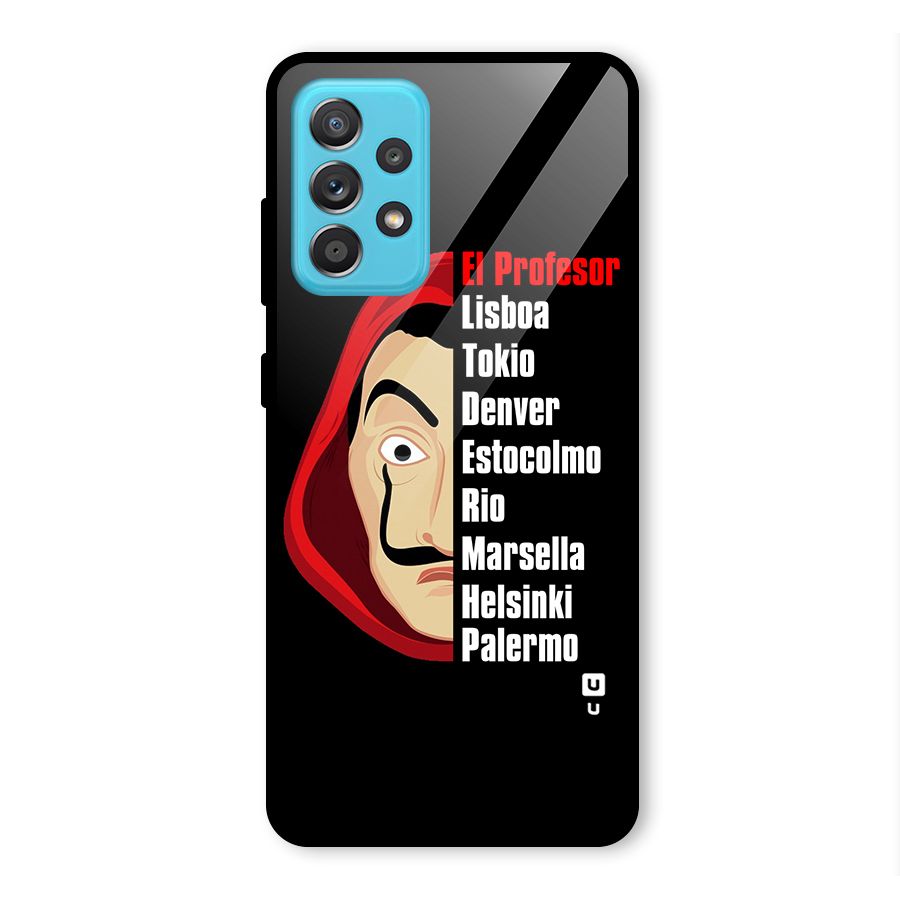 All Members Money Heist Glass Back Case for Galaxy A52
