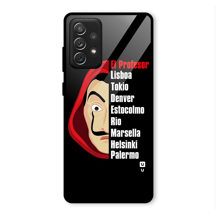 All Members Money Heist Glass Back Case for Galaxy A72