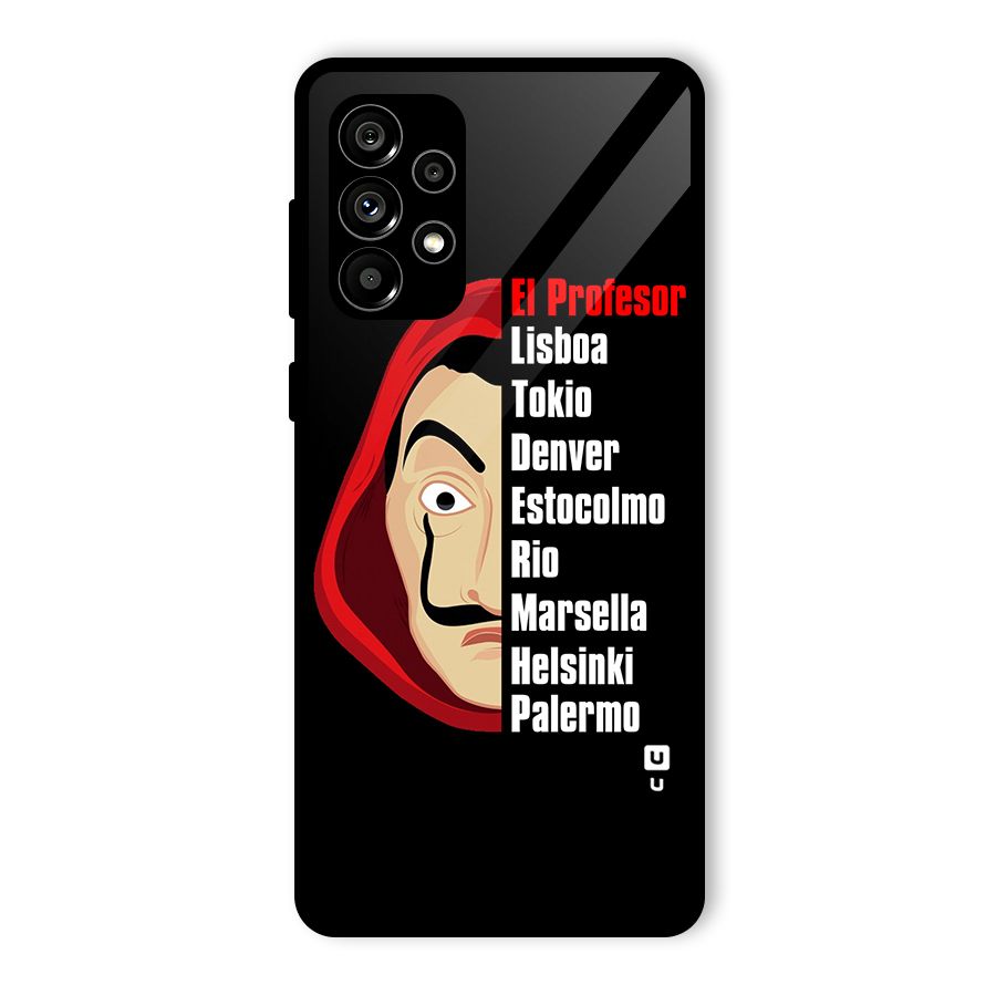 All Members Money Heist Glass Back Case for Galaxy A73 5G