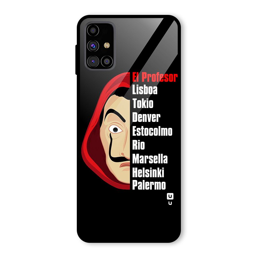 All Members Money Heist Glass Back Case for Galaxy M31s