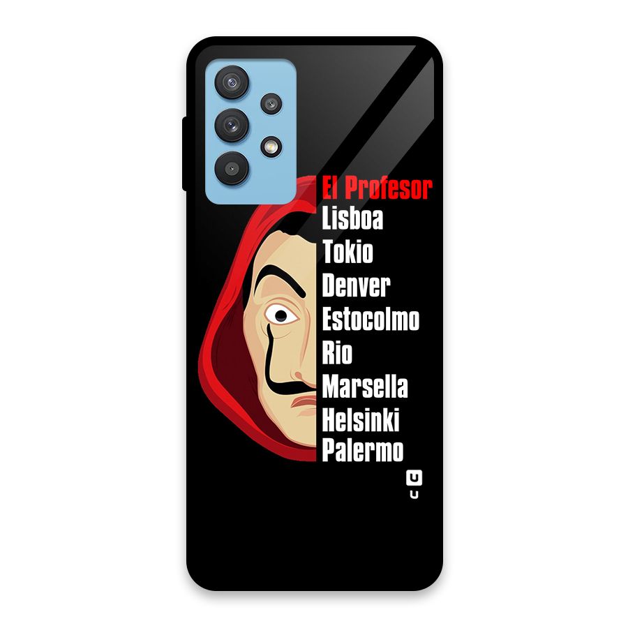 All Members Money Heist Glass Back Case for Galaxy M32 5G