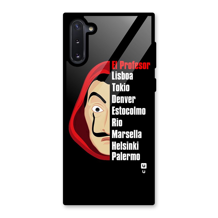 All Members Money Heist Glass Back Case for Galaxy Note 10