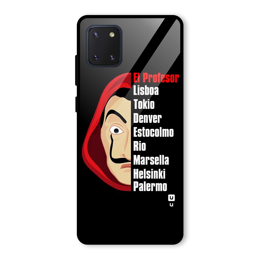 All Members Money Heist Glass Back Case for Galaxy Note 10 Lite