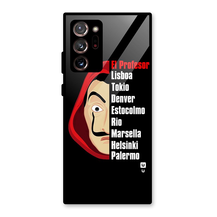 All Members Money Heist Glass Back Case for Galaxy Note 20 Ultra