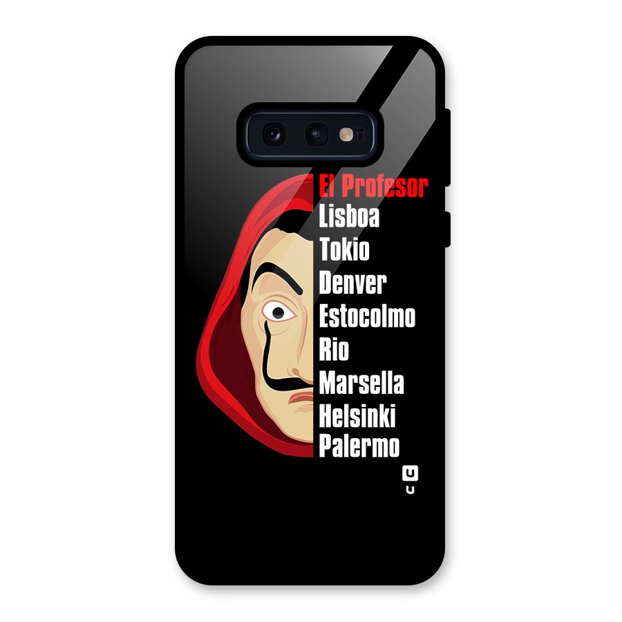 All Members Money Heist Glass Back Case for Galaxy S10e