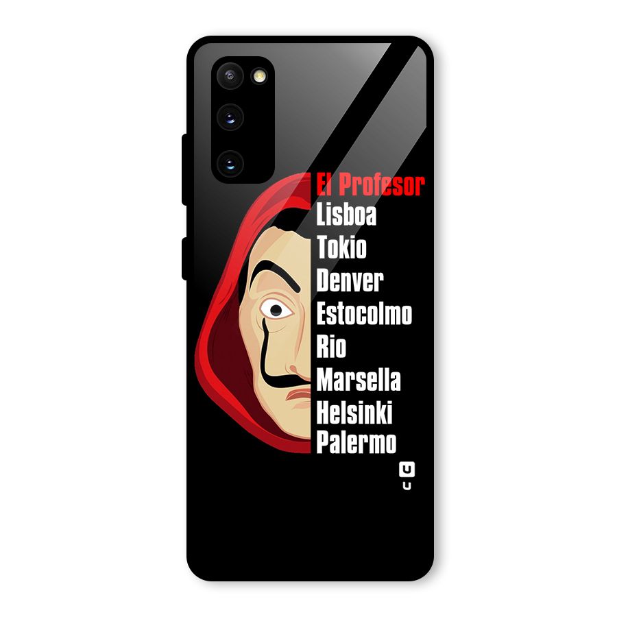 All Members Money Heist Glass Back Case for Galaxy S20 FE 5G