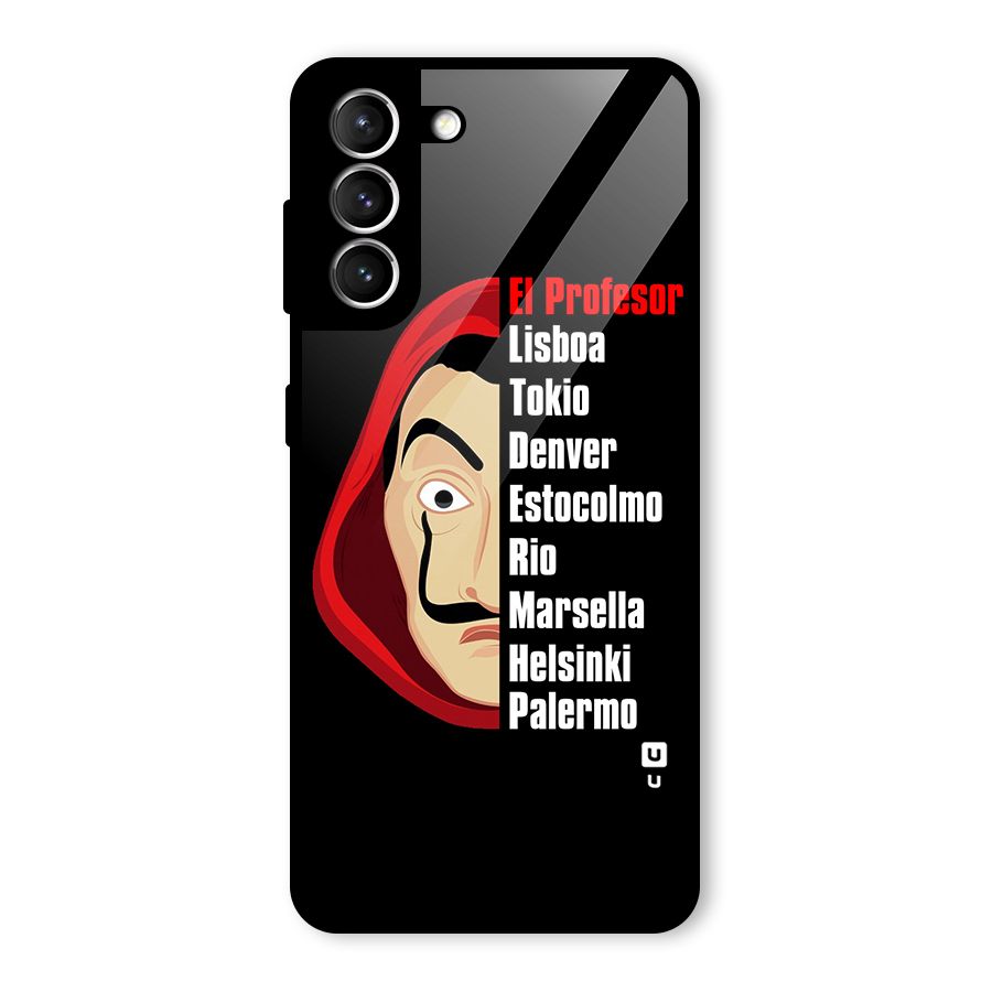 All Members Money Heist Glass Back Case for Galaxy S21 5G