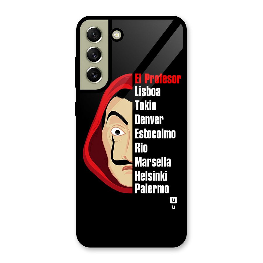 All Members Money Heist Glass Back Case for Galaxy S21 FE 5G