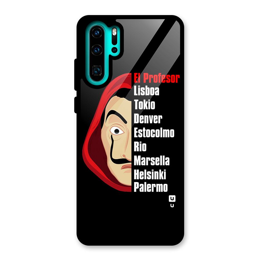 All Members Money Heist Glass Back Case for Huawei P30 Pro