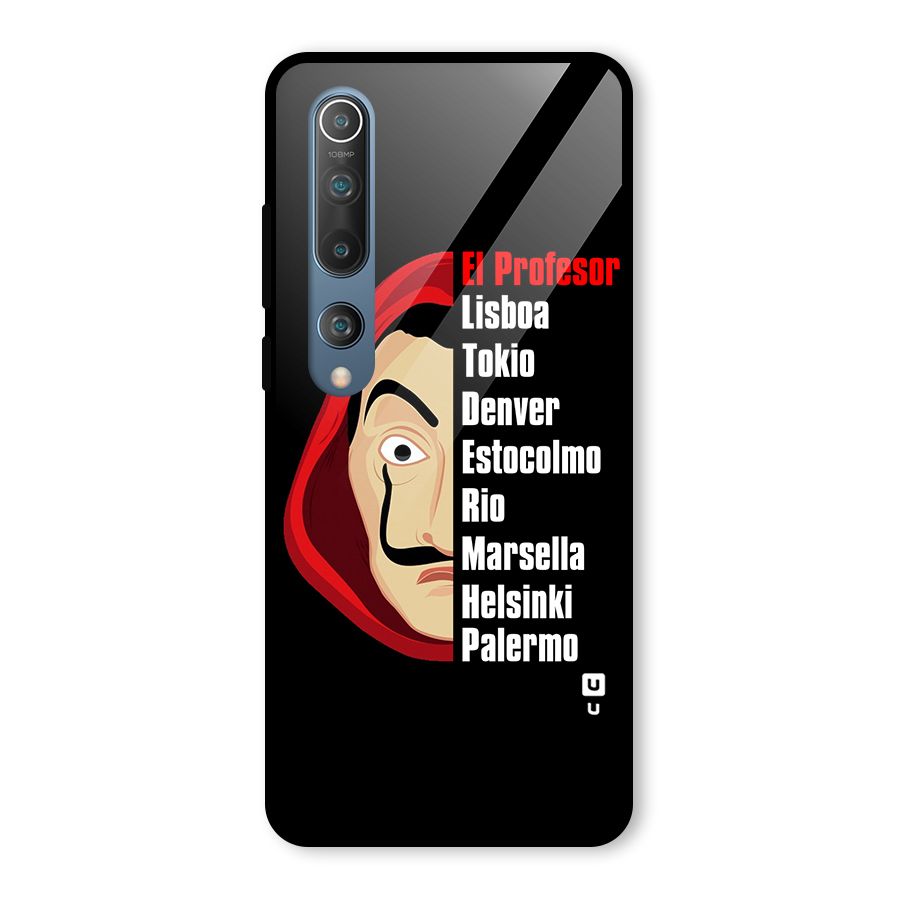 All Members Money Heist Glass Back Case for Mi 10