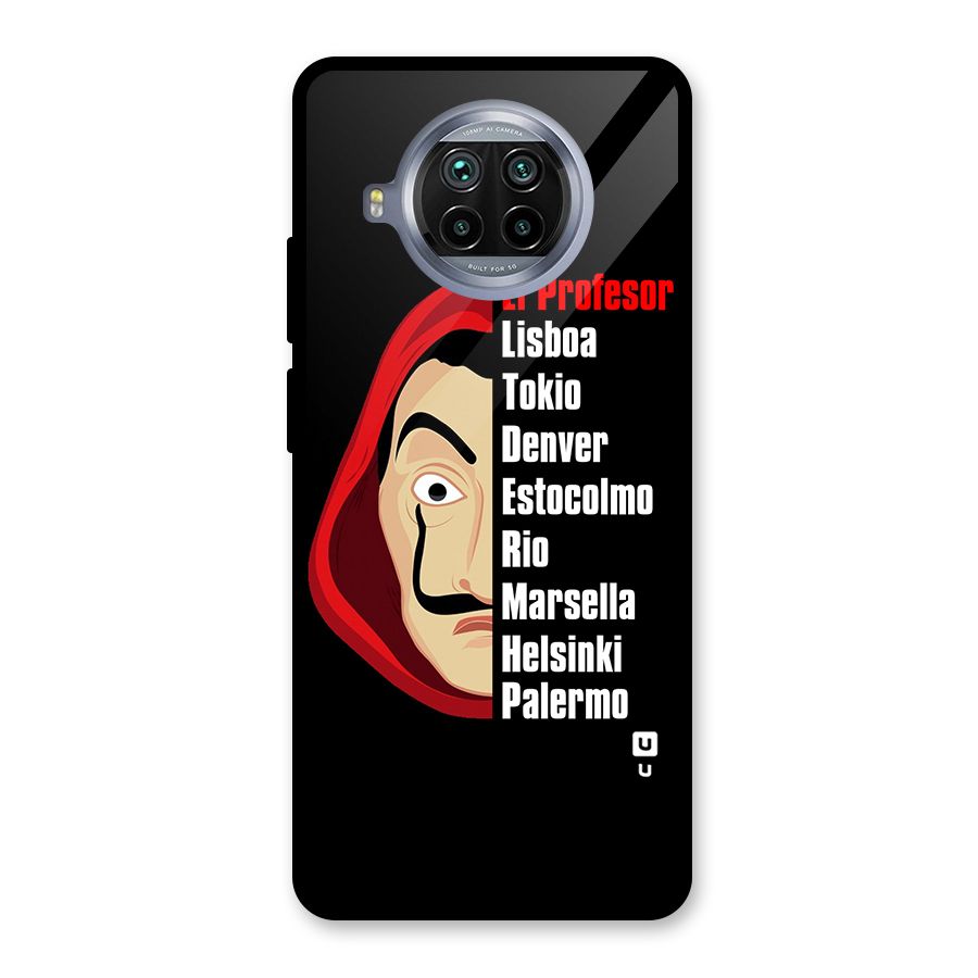 All Members Money Heist Glass Back Case for Mi 10i