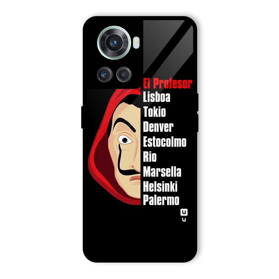 All Members Money Heist Glass Back Case for OnePlus 10R