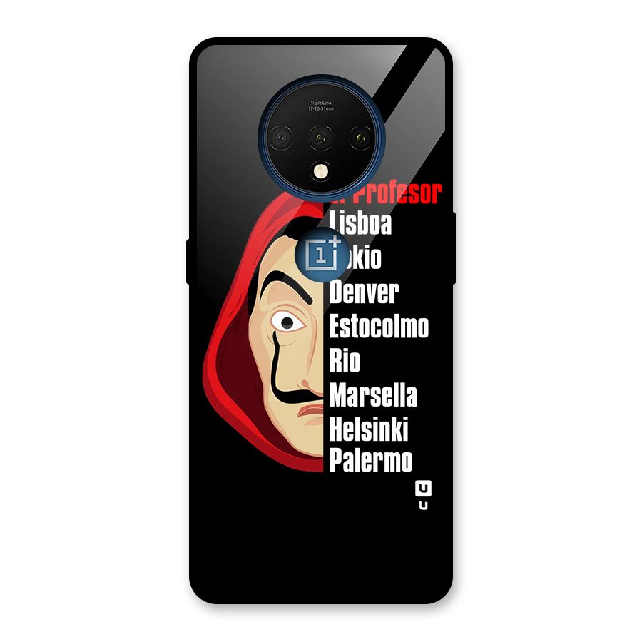 All Members Money Heist Glass Back Case for OnePlus 7T