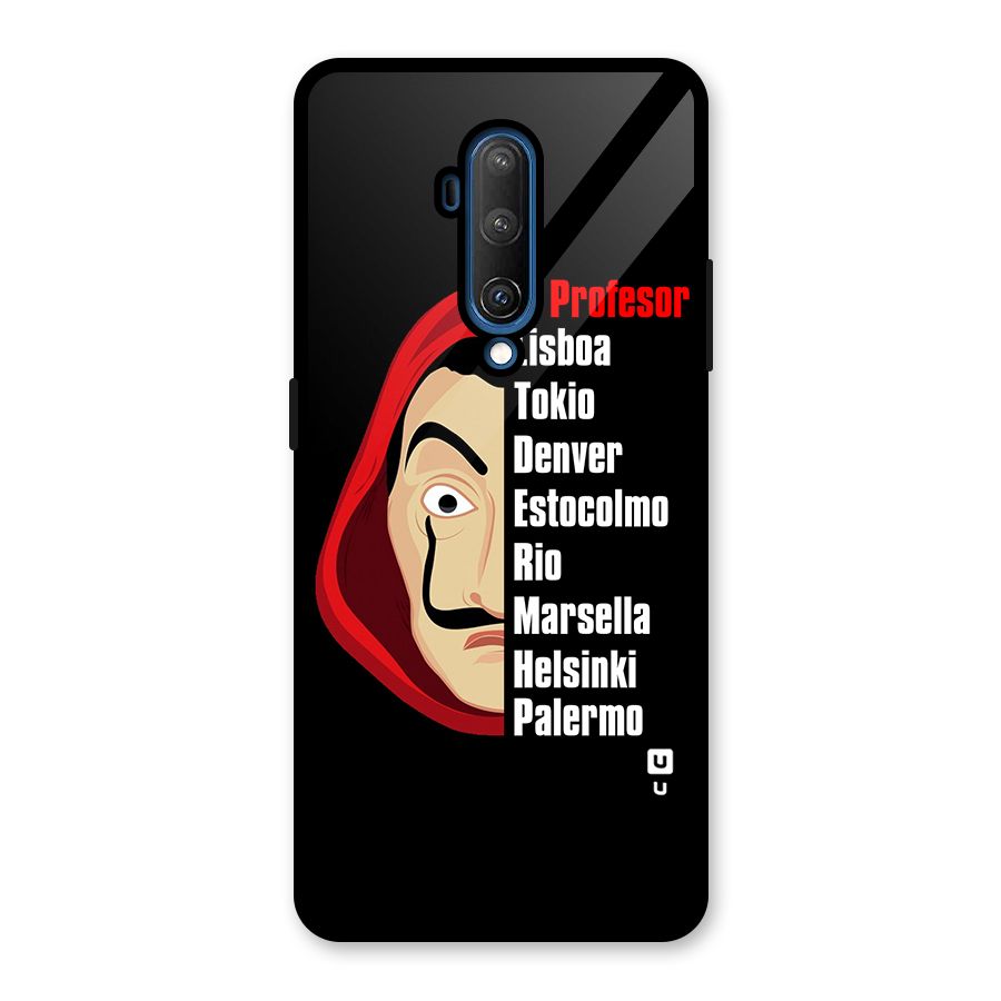 All Members Money Heist Glass Back Case for OnePlus 7T Pro