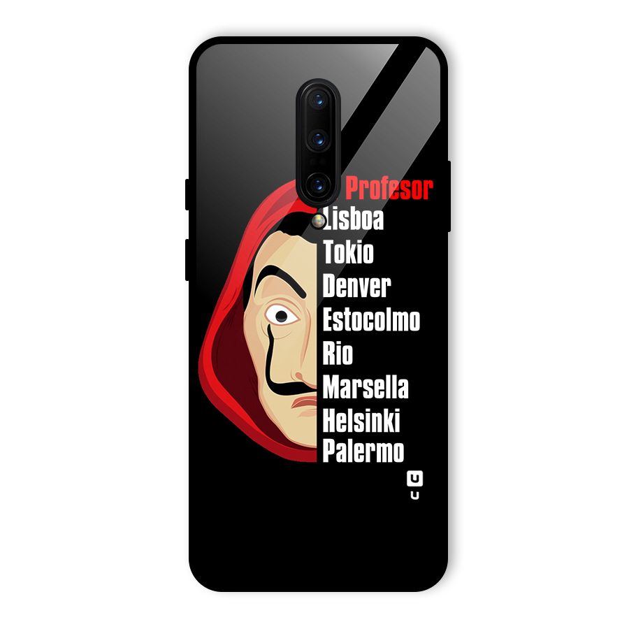 All Members Money Heist Glass Back Case for OnePlus 7 Pro