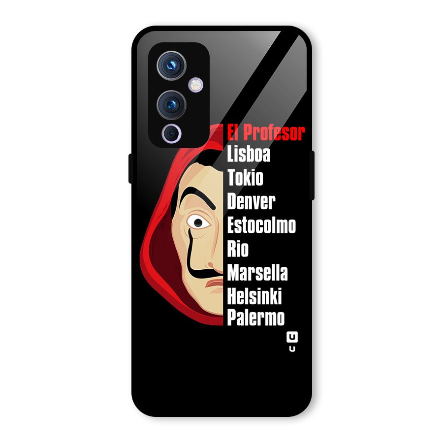 All Members Money Heist Glass Back Case for OnePlus 9
