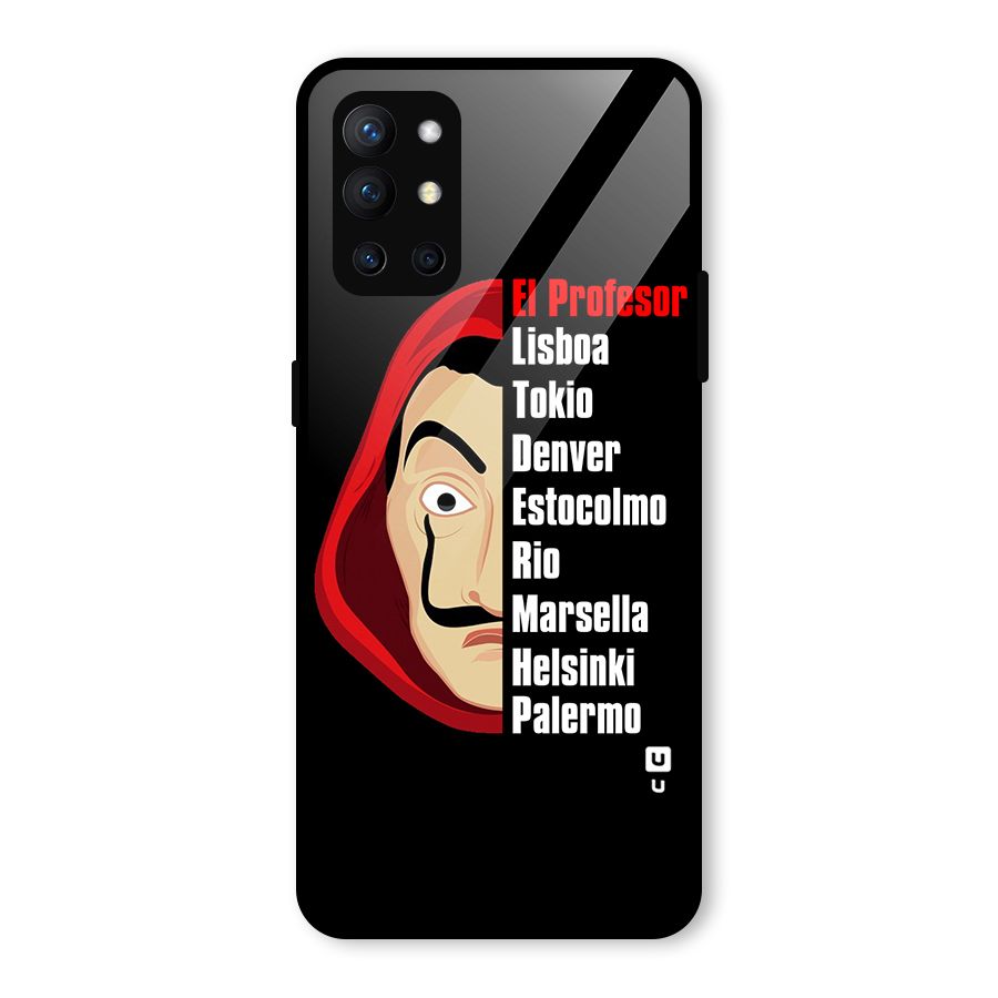 All Members Money Heist Glass Back Case for OnePlus 9R