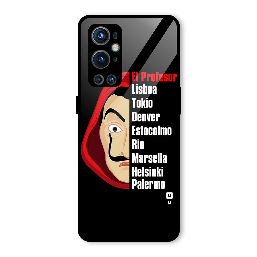 All Members Money Heist Glass Back Case for OnePlus 9 Pro