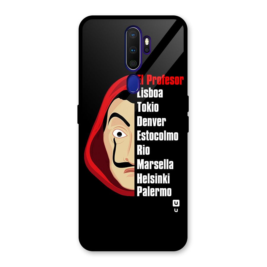 All Members Money Heist Glass Back Case for Oppo A9 (2020)