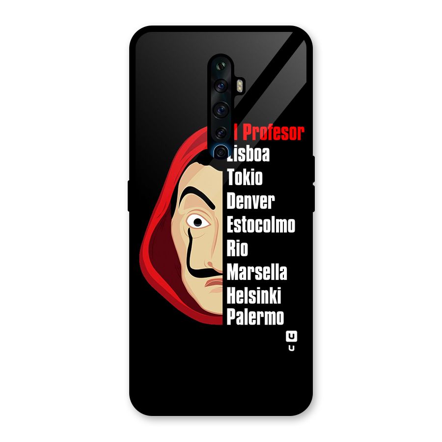 All Members Money Heist Glass Back Case for Oppo Reno2 Z