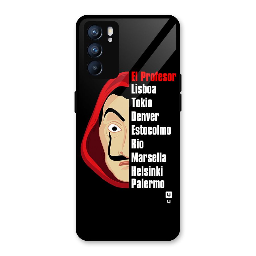 All Members Money Heist Glass Back Case for Oppo Reno6 5G