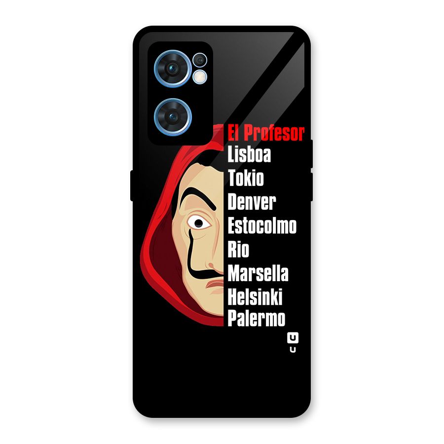 All Members Money Heist Glass Back Case for Oppo Reno7 5G