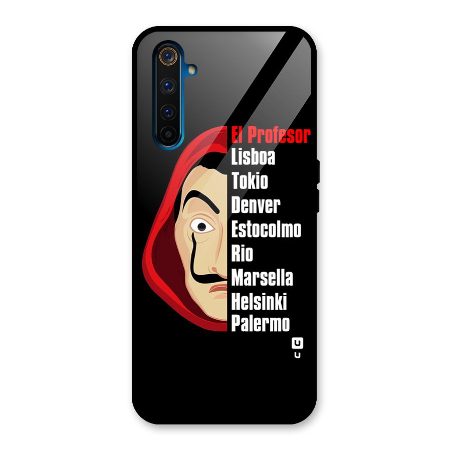 All Members Money Heist Glass Back Case for Realme 6 Pro