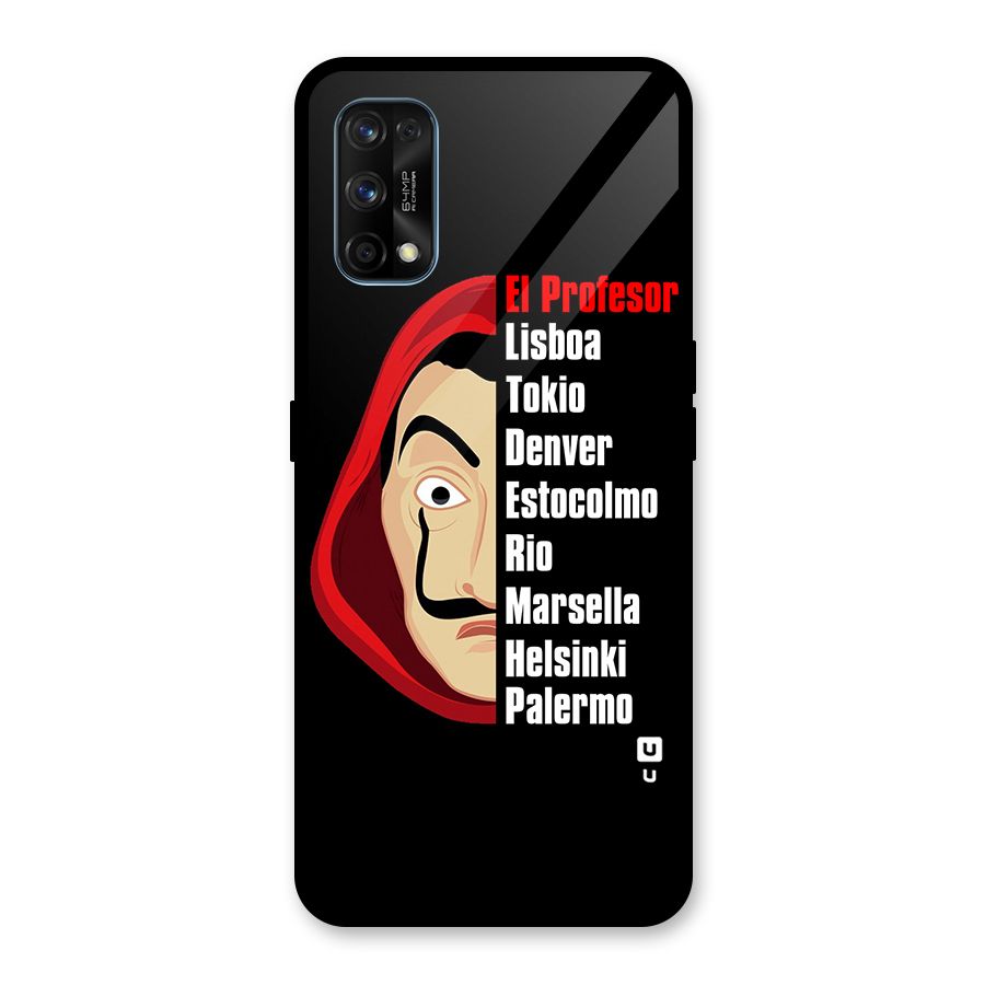 All Members Money Heist Glass Back Case for Realme 7 Pro
