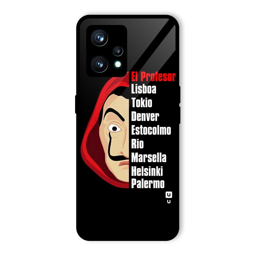 All Members Money Heist Glass Back Case for Realme 9 Pro Plus 5G
