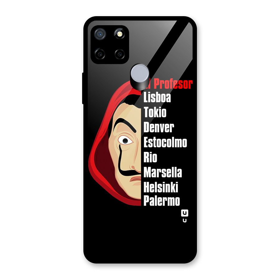 All Members Money Heist Glass Back Case for Realme C12