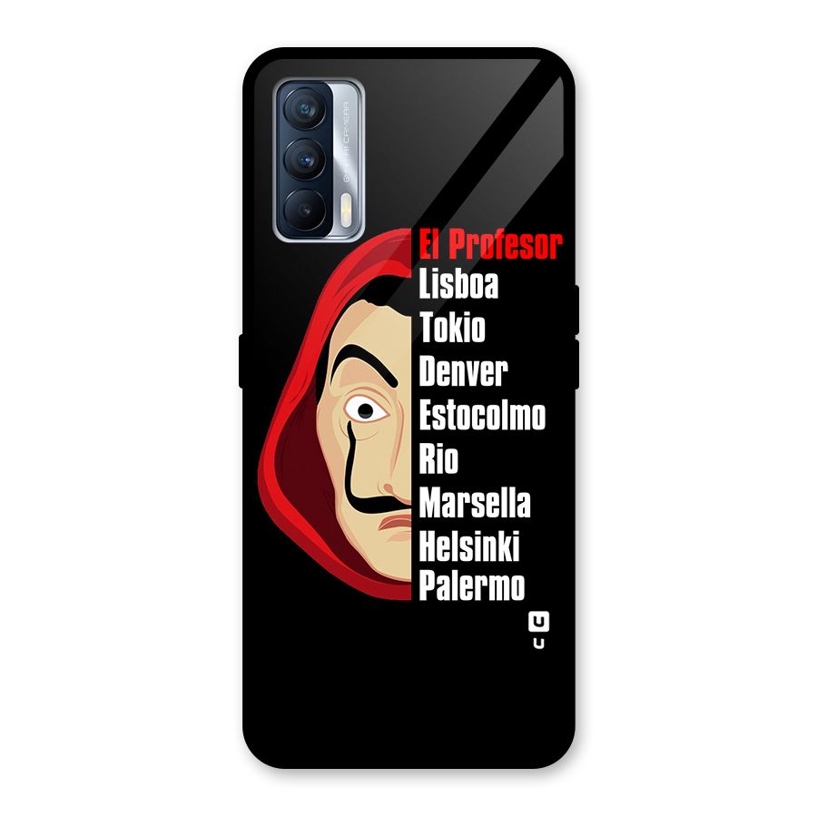 All Members Money Heist Glass Back Case for Realme X7