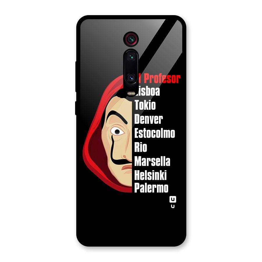 All Members Money Heist Glass Back Case for Redmi K20 Pro