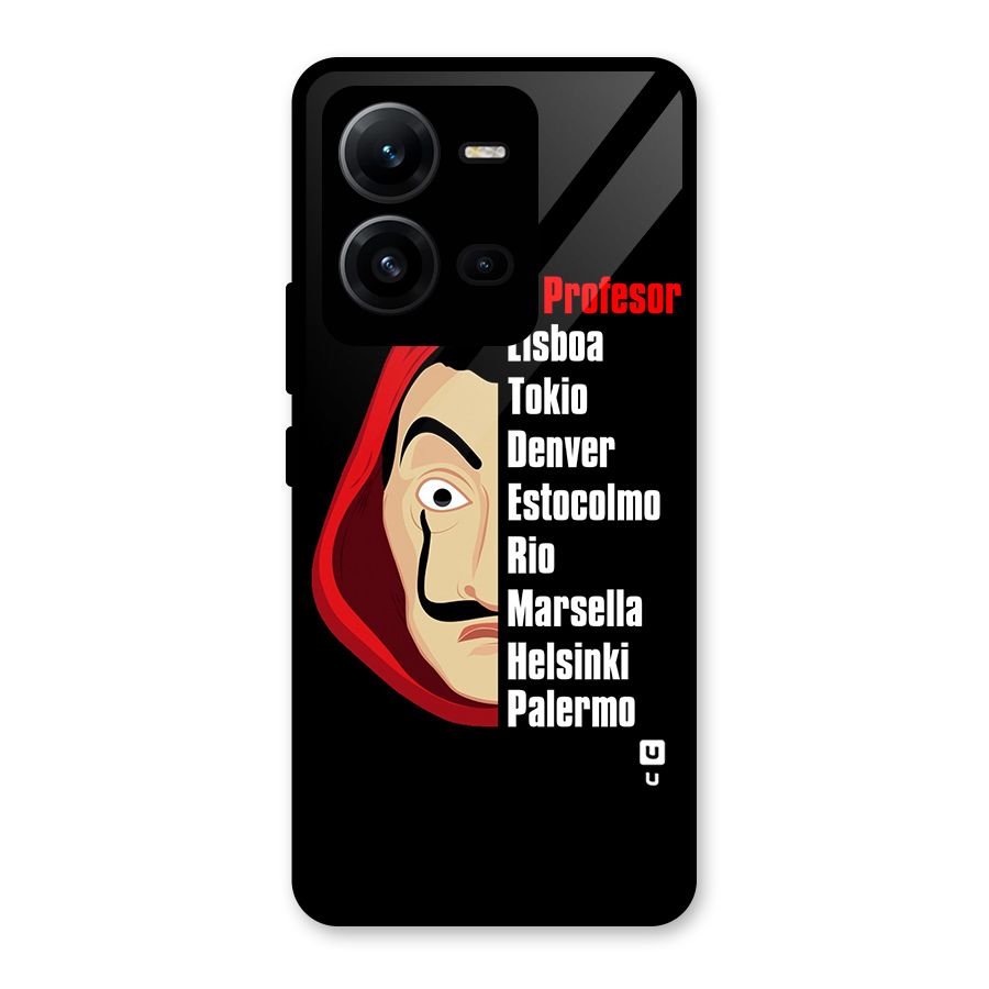 All Members Money Heist Glass Back Case for Vivo V25