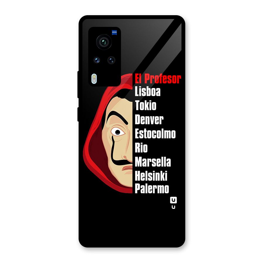 All Members Money Heist Glass Back Case for Vivo X60 Pro