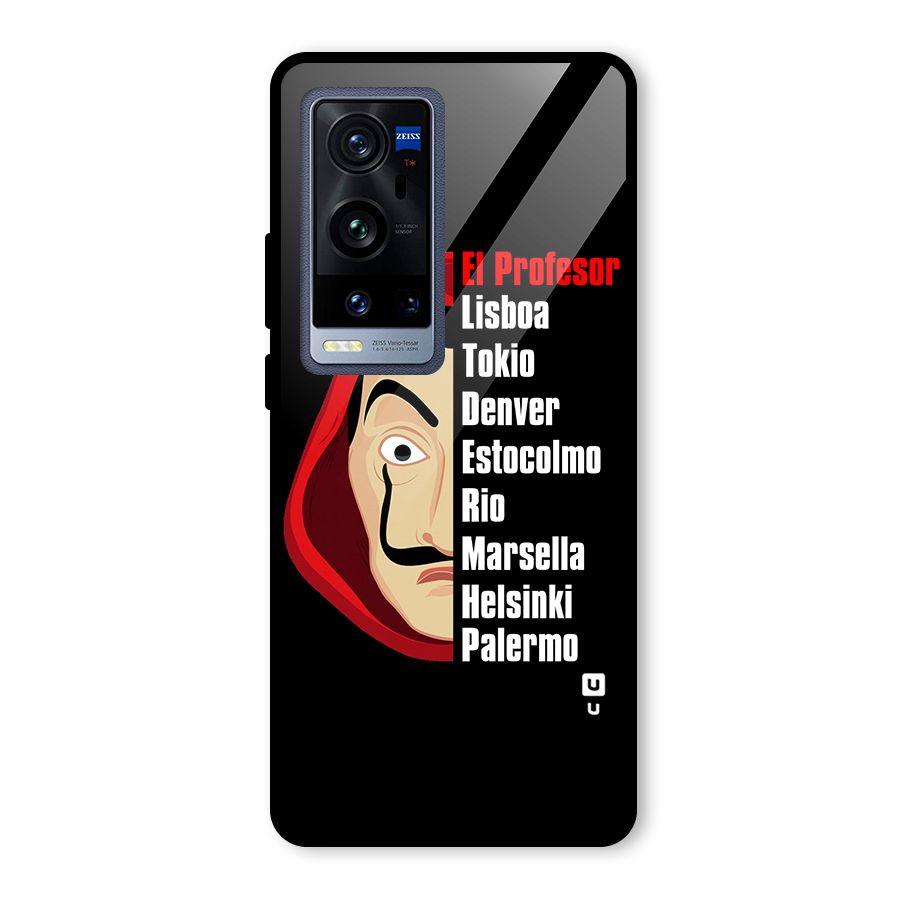 All Members Money Heist Glass Back Case for Vivo X60 Pro Plus