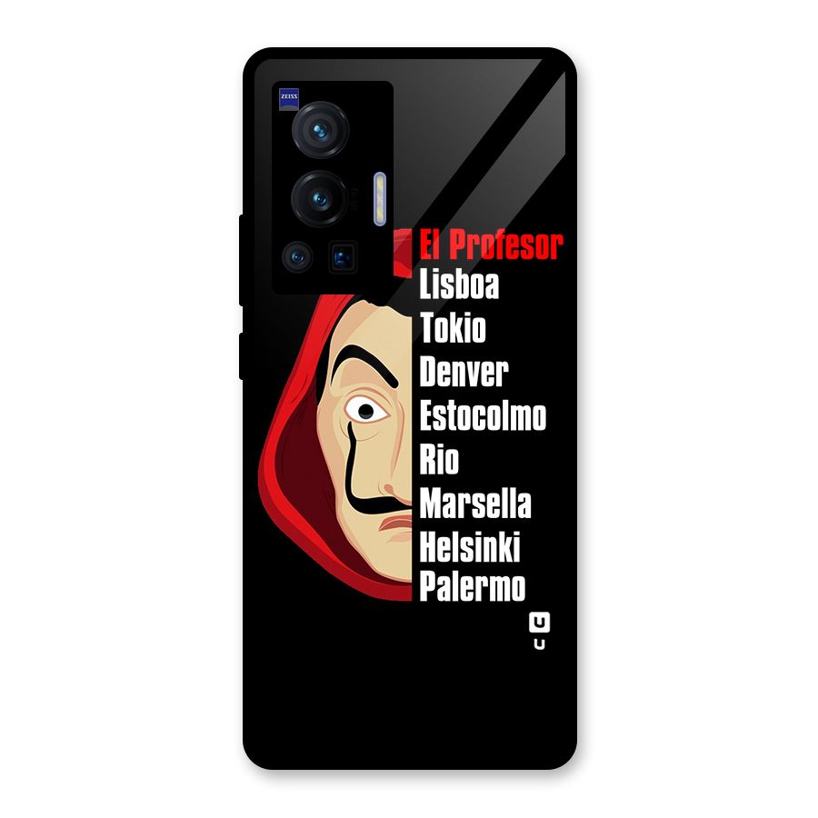 All Members Money Heist Glass Back Case for Vivo X70 Pro