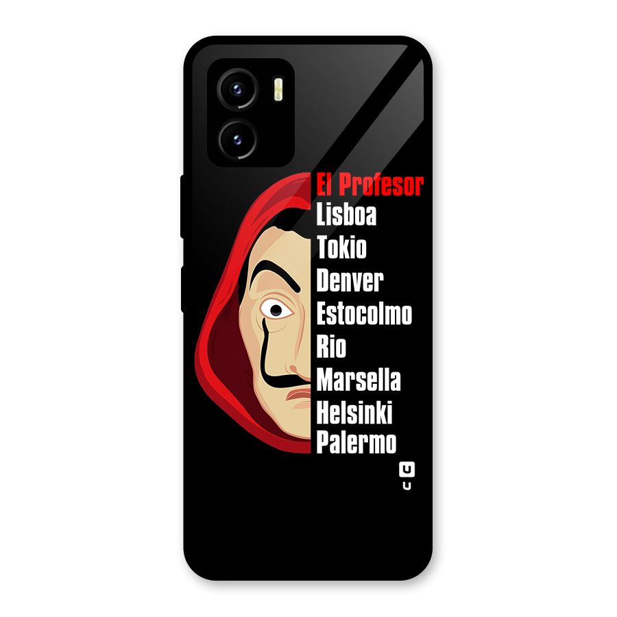 All Members Money Heist Glass Back Case for Vivo Y15s